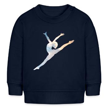 Ballett Sprung - Baby Organic Sweatshirt Baby Changer von Stanley/Stella - Navy - Vorne