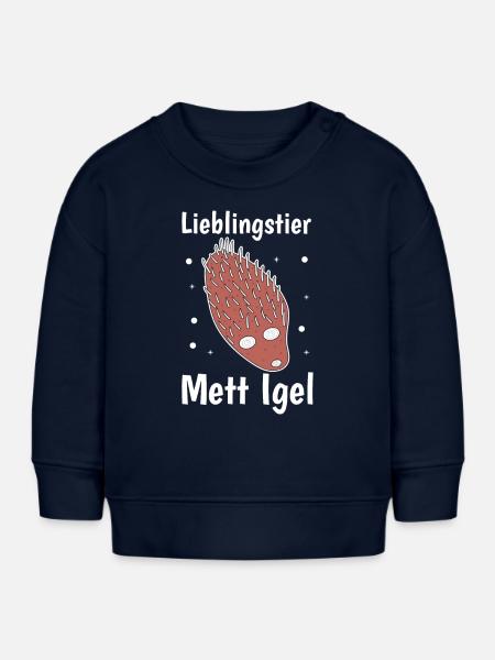 Lieblingstier Mettigel Fleischesser Fleischfresser - Baby Organic Sweatshirt Baby Changer von Stanley/Stella - Navy