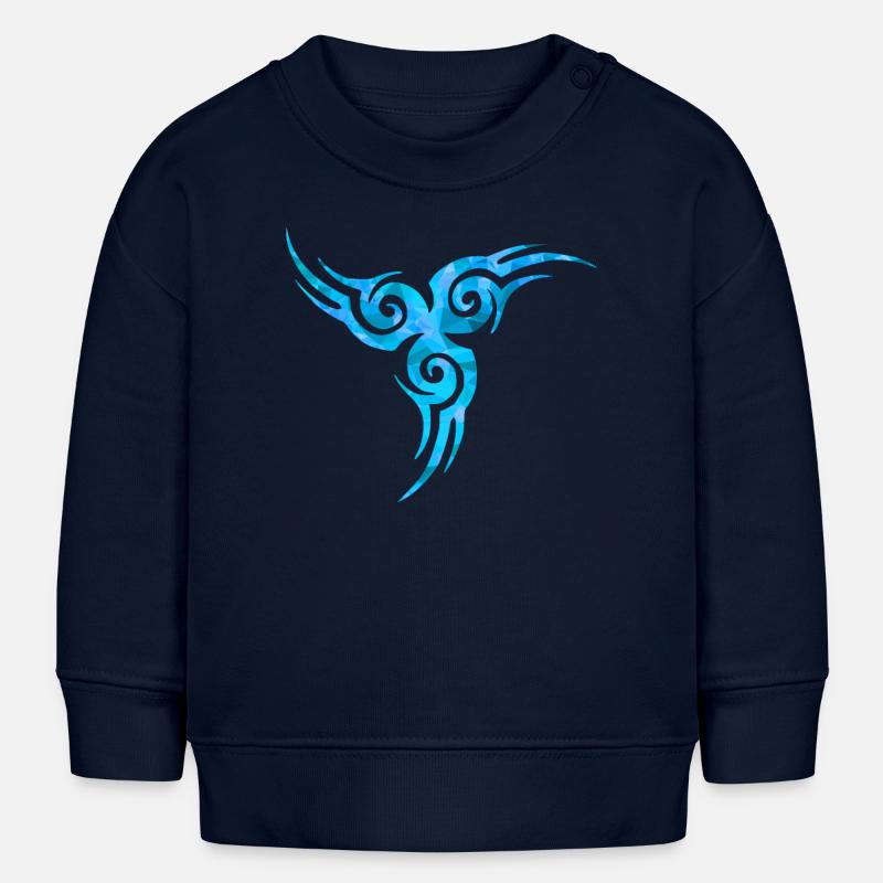 Tatouage celtique bleu - Sweat bébé bio Stanley/Stella - bleu marine