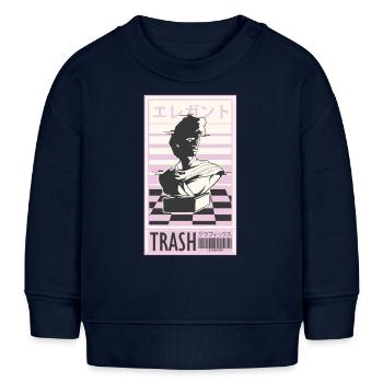 Trash 80s retro design - Baby Sweatshirt by Stanley/Stella - navy - Front