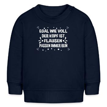 Flausen passen immer rein - Baby Organic Sweatshirt Baby Changer von Stanley/Stella - Navy - Vorne