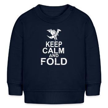 Origami Drachen Falten - Baby Organic Sweatshirt Baby Changer von Stanley/Stella - Navy - Vorne