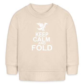 Origami Drachen Falten - Baby Organic Sweatshirt Baby Changer von Stanley/Stella - Natur - Vorne