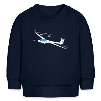 Segelflugzeug - Baby Organic Sweatshirt Baby Changer von Stanley/Stella - Navy - Vorne
