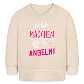 Echte Mädchen Angeln - Baby Organic Sweatshirt Baby Changer von Stanley/Stella - Natur - Vorne