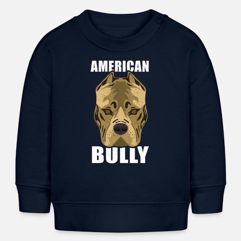 Race de chien Bully américain - Sweat bébé bio Stanley/Stella - bleu marine