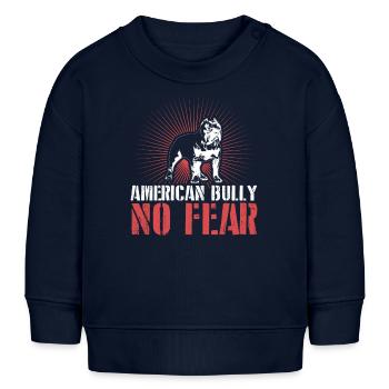 American Bully sans peur chien intrépide - Sweat bébé bio Stanley/Stella - bleu marine - Devant