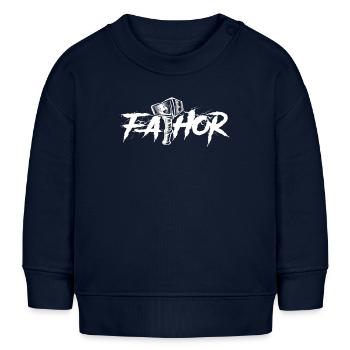 Family Best Father Fathor - Baby Sweatshirt by Stanley/Stella - navy - Front