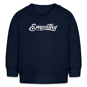 Empathie | Tolérance solidarité sociale - Sweat bébé bio Stanley/Stella - bleu marine - Devant