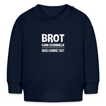 Brot kann schimmeln - Baby Organic Sweatshirt Baby Changer von Stanley/Stella - Navy - Vorne