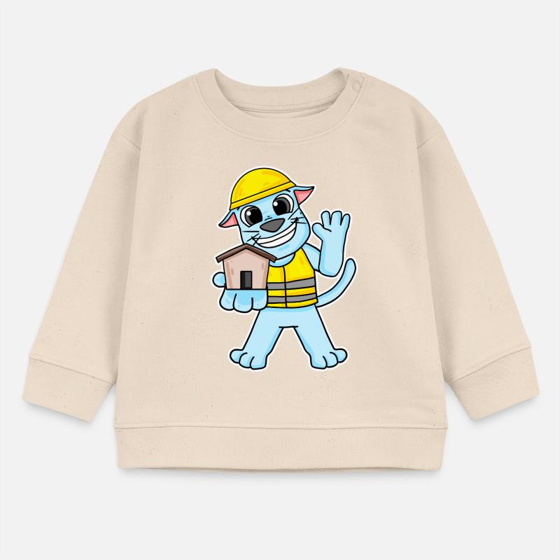 Cadeau de construction de maison de chat constructeur Sweat bébé bio Stanley/Stella