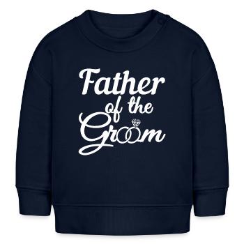 Père du marié - cadeau de mariage et de papa de marié - Sweat bébé bio Stanley/Stella - bleu marine - Devant