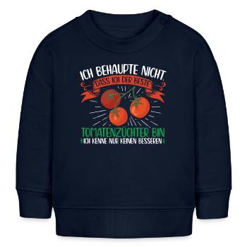 Tomatenzucht Gartenarbeit | Hobbygärtner Geschenk - Baby Organic Sweatshirt Baby Changer von Stanley/Stella - Navy - Vorne