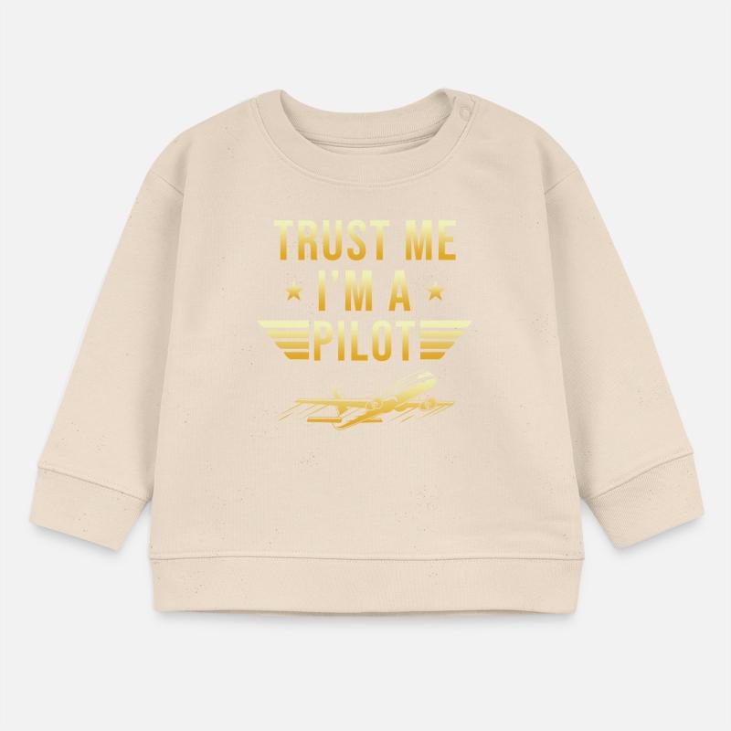 Pilot Geschenk Baby Organic Sweatshirt Baby Changer von Stanley/Stella