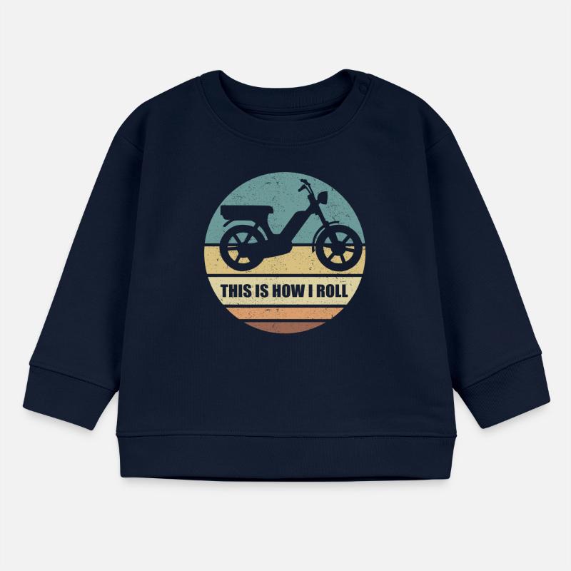 Mobylette Mobylette Mobylette Mobylette Mobylette Mobylette Cyclomoteur cadeau Sweat bébé bio Stanley/Stella