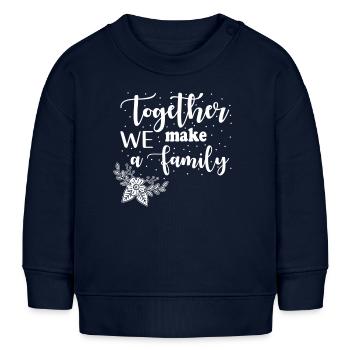 Familie Zusammen sind wir eine Familie - Baby Organic Sweatshirt Baby Changer von Stanley/Stella - Navy - Vorne