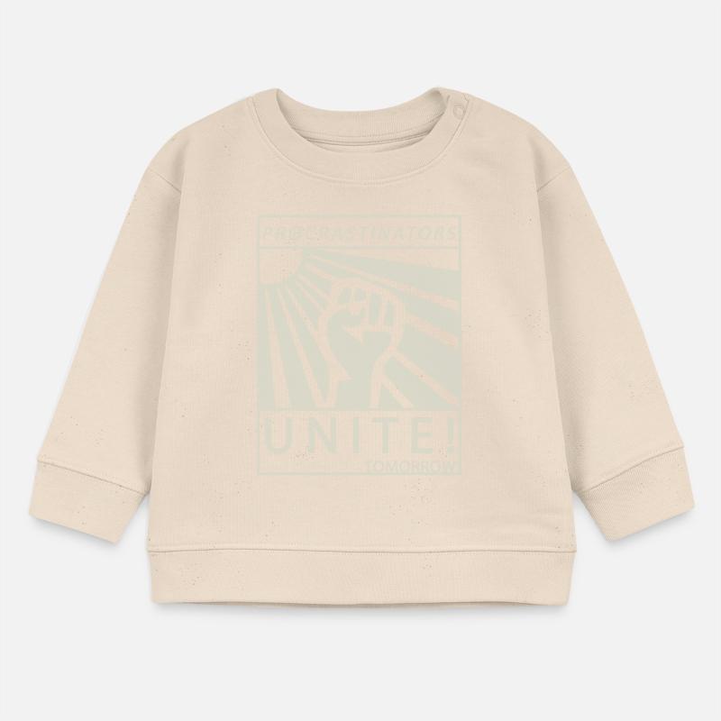 Procrastinators Unite Tomorrow Studenten Geschenk Baby Organic Sweatshirt Baby Changer von Stanley/Stella