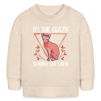 Sphynx Katze Sphinx Katzenbesitzerin Geschenk - Baby Organic Sweatshirt Baby Changer von Stanley/Stella - Natur - Vorne