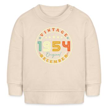 Jahrgang Dezember 1954 - Baby Organic Sweatshirt Baby Changer von Stanley/Stella - Natur - Vorne