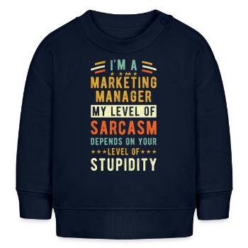 Responsable Marketing Cadeau - Sweat bébé bio Stanley/Stella - bleu marine - Devant