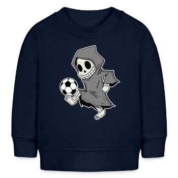 Grim Reaper with football - Baby Sweatshirt by Stanley/Stella - navy - Front