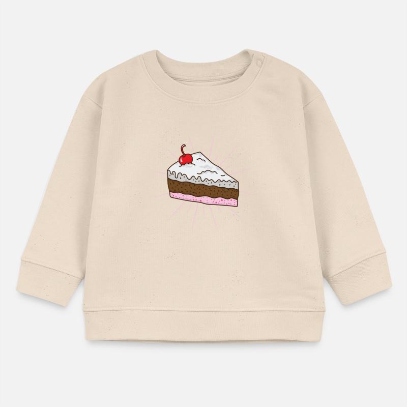 Stück Torte mit Kirsche Kuchen Konditorei Baby Organic Sweatshirt Baby Changer von Stanley/Stella