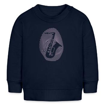 Conception de saxophone - Sweat bébé bio Stanley/Stella - bleu marine - Devant