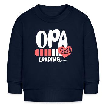 Opa 2023 - Opa werden - Bald Opa - Baby Organic Sweatshirt Baby Changer von Stanley/Stella - Navy - Vorne
