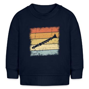 Flûte - Sweat bébé bio Stanley/Stella - bleu marine - Devant