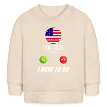 Bikini Atoll calls lusiger flags spell - Baby Sweatshirt by Stanley/Stella - soft Ecru - Front