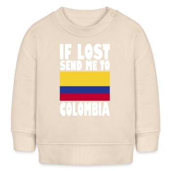 Drapeau de la Colombie - Sweat bébé bio Stanley/Stella - écru doux - Devant