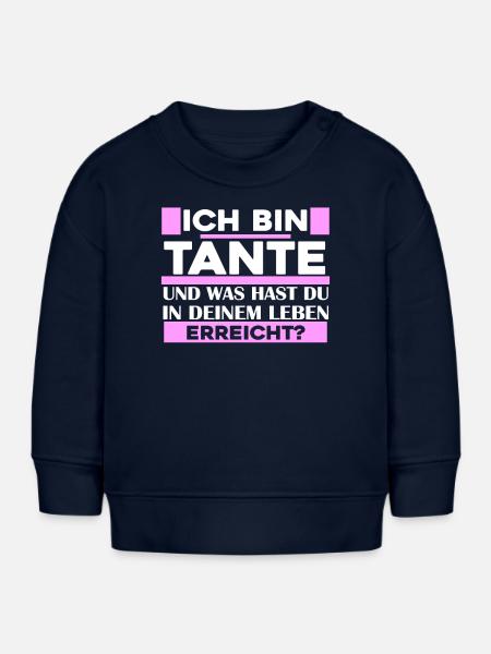Ich bin Tante - Baby Organic Sweatshirt Baby Changer von Stanley/Stella - Navy