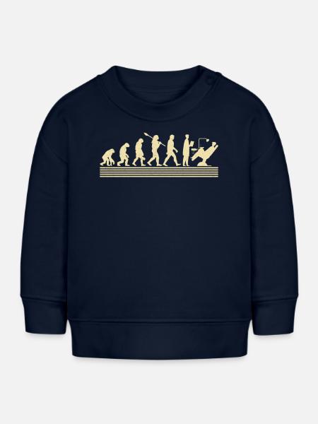 Zahnarzt-evolution - Baby Organic Sweatshirt Baby Changer von Stanley/Stella - Navy