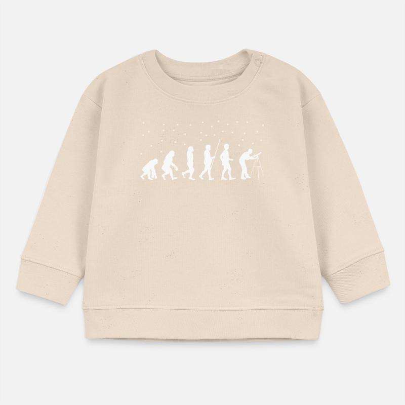 Astronomie Teleskop Evolution Astronomie Baby Organic Sweatshirt Baby Changer von Stanley/Stella