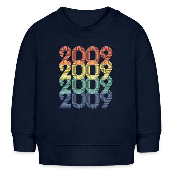 Cool Retro 2009, 14 ans, 14e anniversaire Ados - Sweat bébé bio Stanley/Stella - bleu marine - Devant