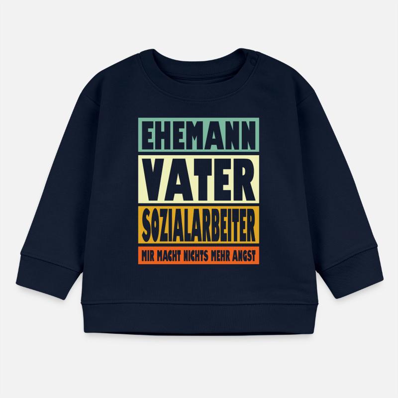 Sozialarbeiter Vater Ehemann Held Baby Organic Sweatshirt Baby Changer von Stanley/Stella
