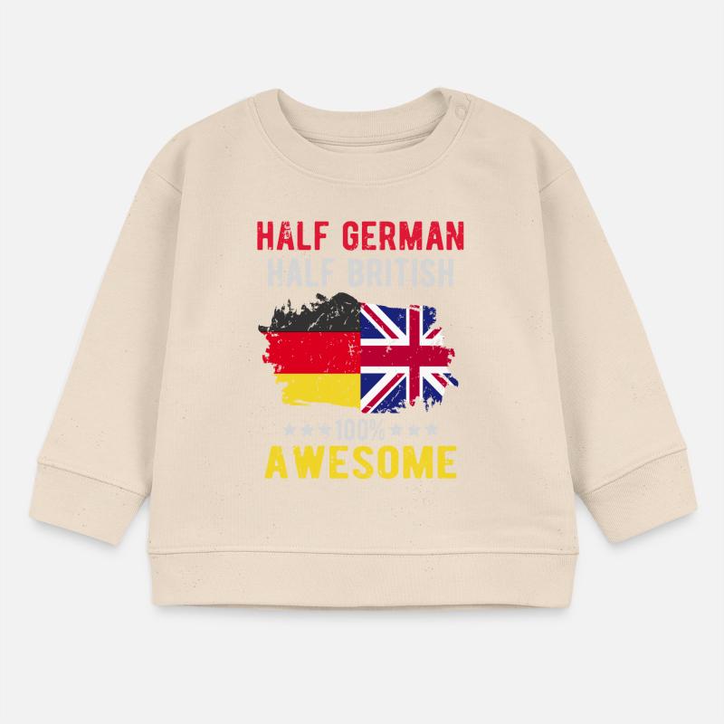 Halb Deutsch Halb Britisch Baby Organic Sweatshirt Baby Changer von Stanley/Stella