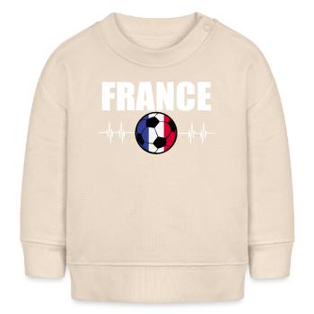 Frankreich Fußball - Baby Organic Sweatshirt Baby Changer von Stanley/Stella - Natur - Vorne