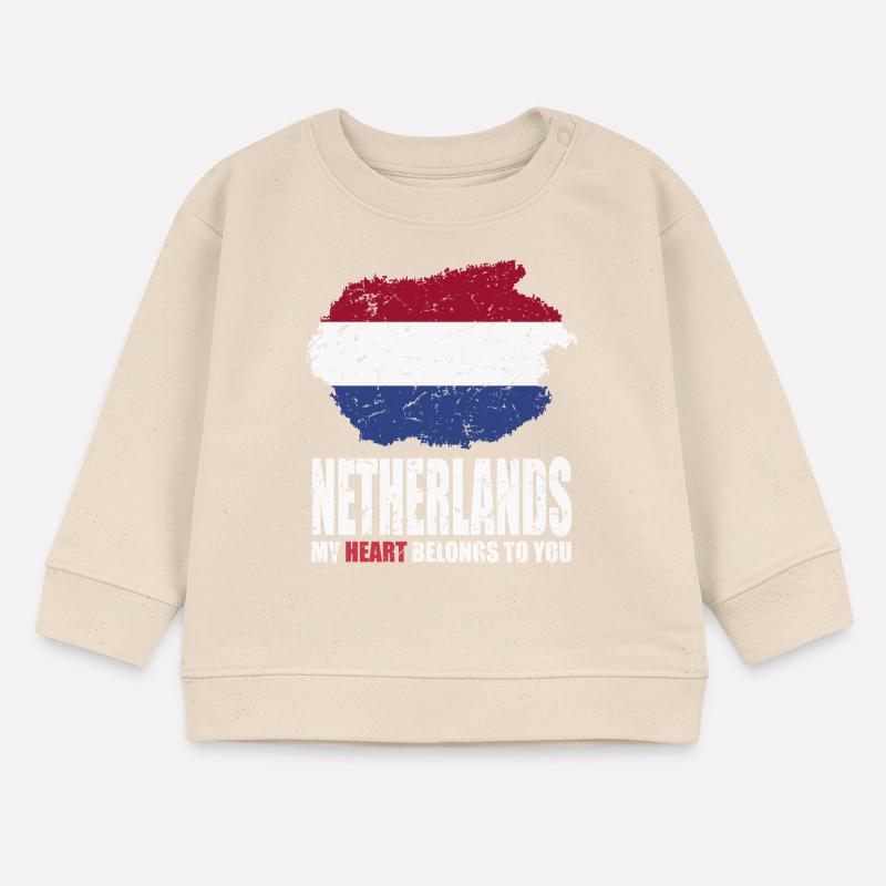 Drapeau des Pays-Bas Sweat bébé bio Stanley/Stella