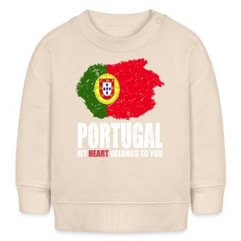 Drapeau du Portugal - Sweat bébé bio Stanley/Stella - écru doux - Devant