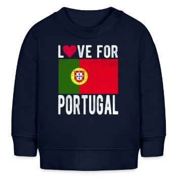 Drapeau du Portugal - Sweat bébé bio Stanley/Stella - bleu marine - Devant