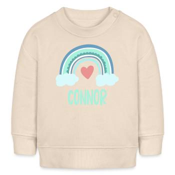 Connor Name Rainbow Baby - Baby Sweatshirt by Stanley/Stella - soft Ecru - Front
