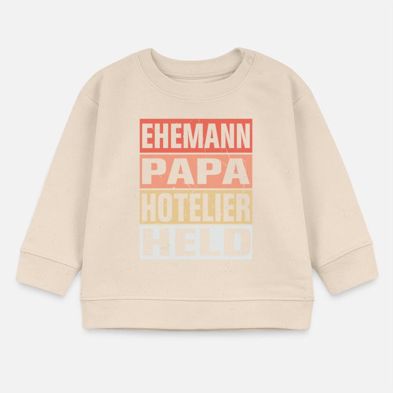 Hotelier Vater Ehemann Held Baby Organic Sweatshirt Baby Changer von Stanley/Stella
