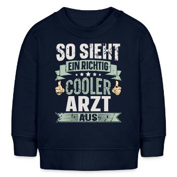 Arzt - Baby Organic Sweatshirt Baby Changer von Stanley/Stella - Navy - Vorne