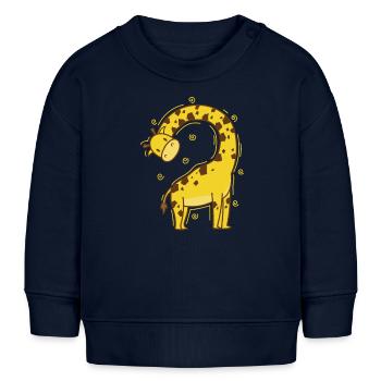 Giraffe mit krummen Hals Zoo Tierpark - Baby Organic Sweatshirt Baby Changer von Stanley/Stella - Navy - Vorne