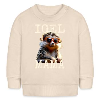Igel Mama Mom Igelfrau Muttertag Igelmama Igel Mum - Baby Organic Sweatshirt Baby Changer von Stanley/Stella - Natur - Vorne