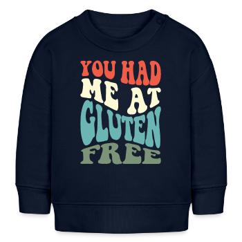 Glutenfrei Zöliakie You Had Me at Gluten Free - Baby Organic Sweatshirt Baby Changer von Stanley/Stella - Navy - Vorne