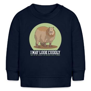 Capybara Capybaras Capybara Capybara Cadeau - Sweat bébé bio Stanley/Stella - bleu marine - Devant