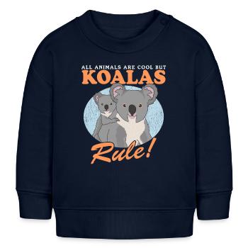 Koala Koala Ours Koala Ours Koala Koalas Cadeau - Sweat bébé bio Stanley/Stella - bleu marine - Devant