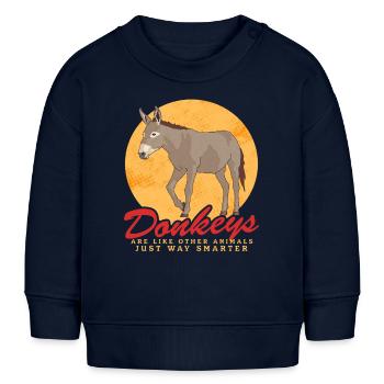 Âne propriétaire âne âne amoureux cadeau d’âne - Sweat bébé bio Stanley/Stella - bleu marine - Devant